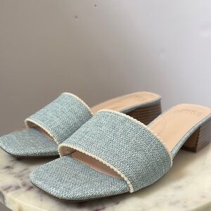 Jones New York Pearl Trim Slide Sandals Size 8.5